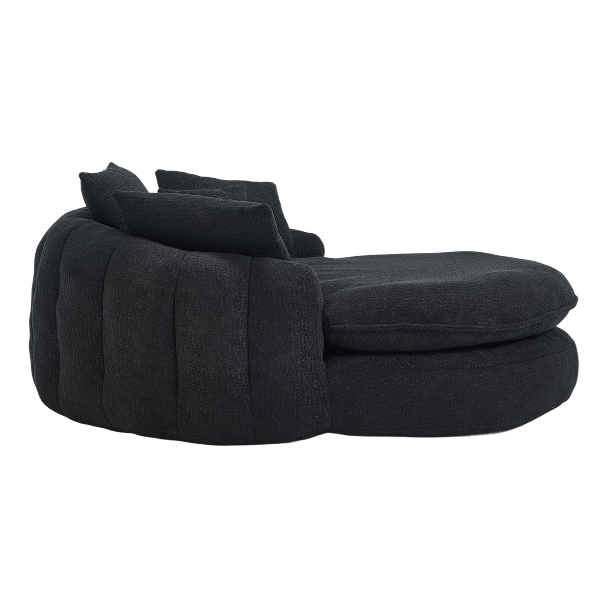Oversized Oval Upholstered Bean Bag Sofa