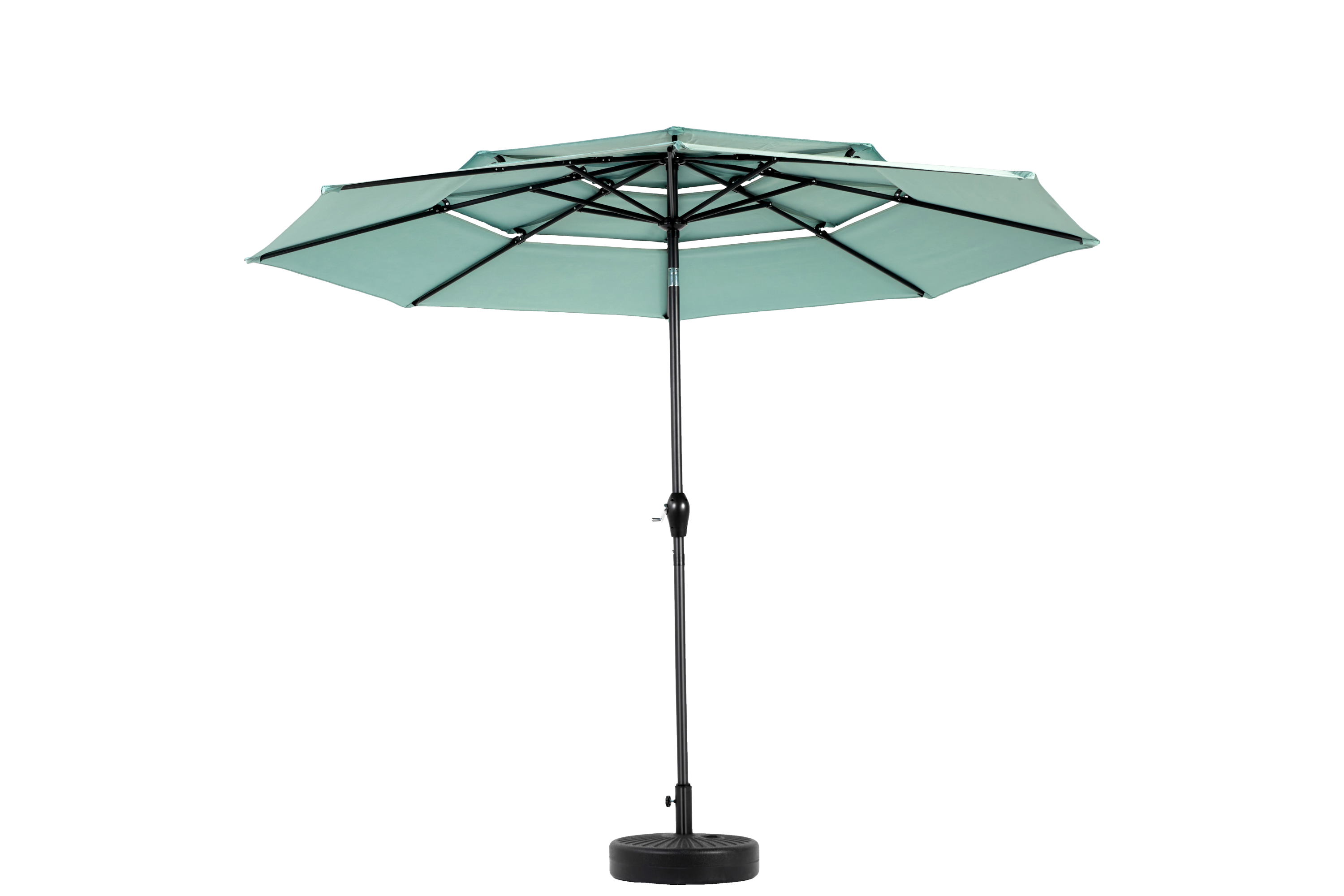 10ft 3-Tier Aluminium Patio Umbrella with Auto-Tilt (No Base)