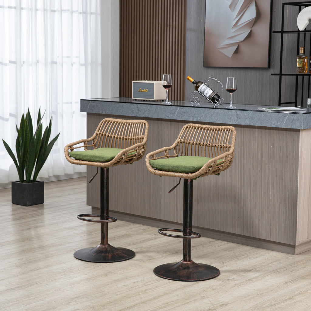 Modern Swivel Bar Stools (Set of 2)