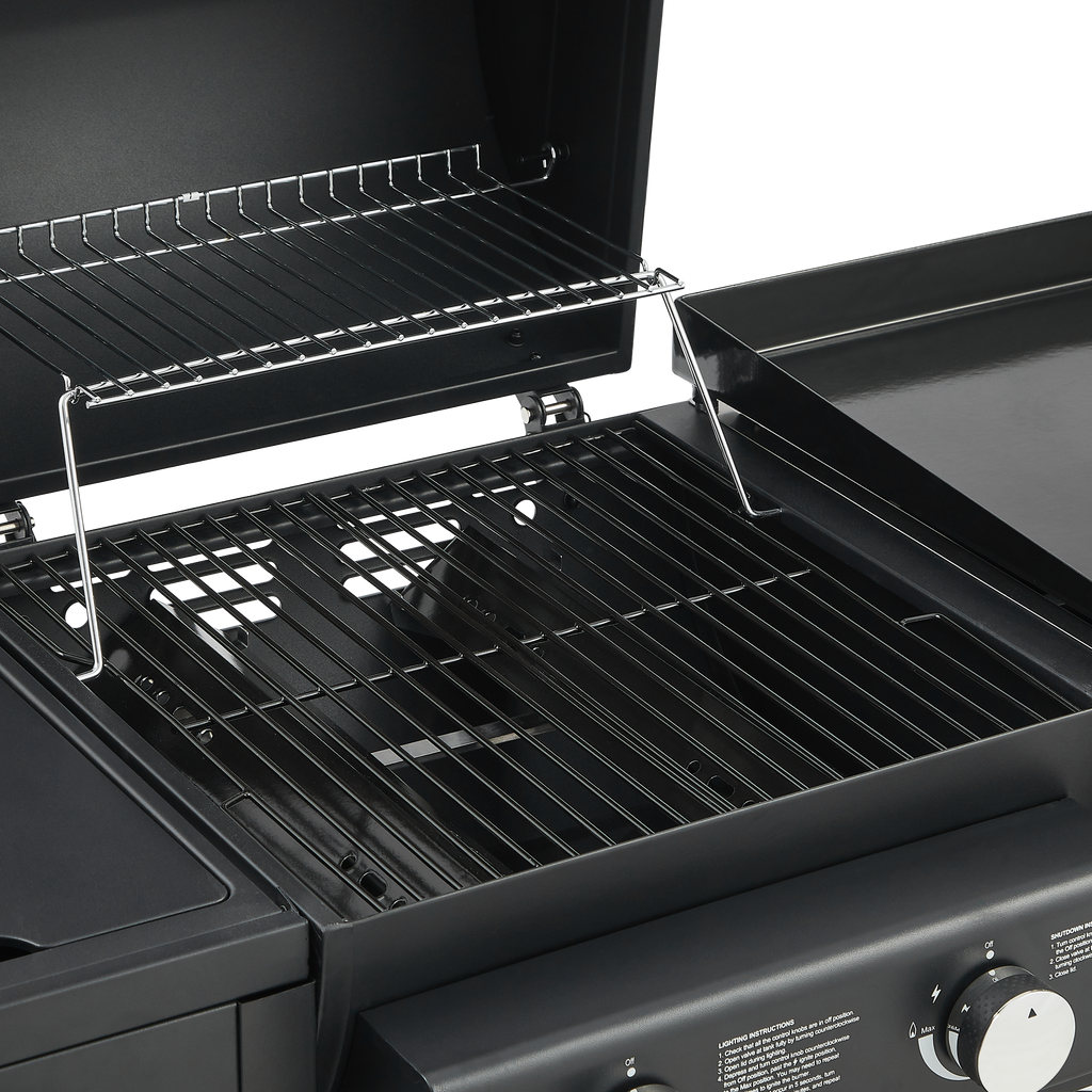 All-in-One 5 Burner Propane Gas Grill Griddle Combo 56000 BTU Heavy Duty Backyard BBQ