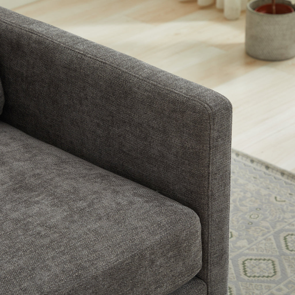 Modern Square Chenille Upholstered Swivel Accent Chair