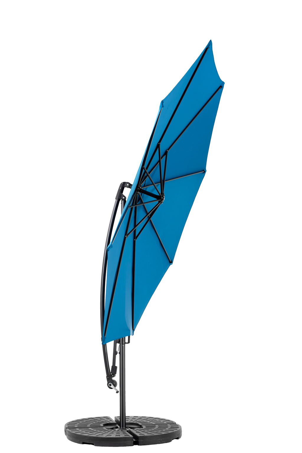 10ft Offset Patio Umbrella w/Tilt & Polyester Shade & 8 Ribs – No Base