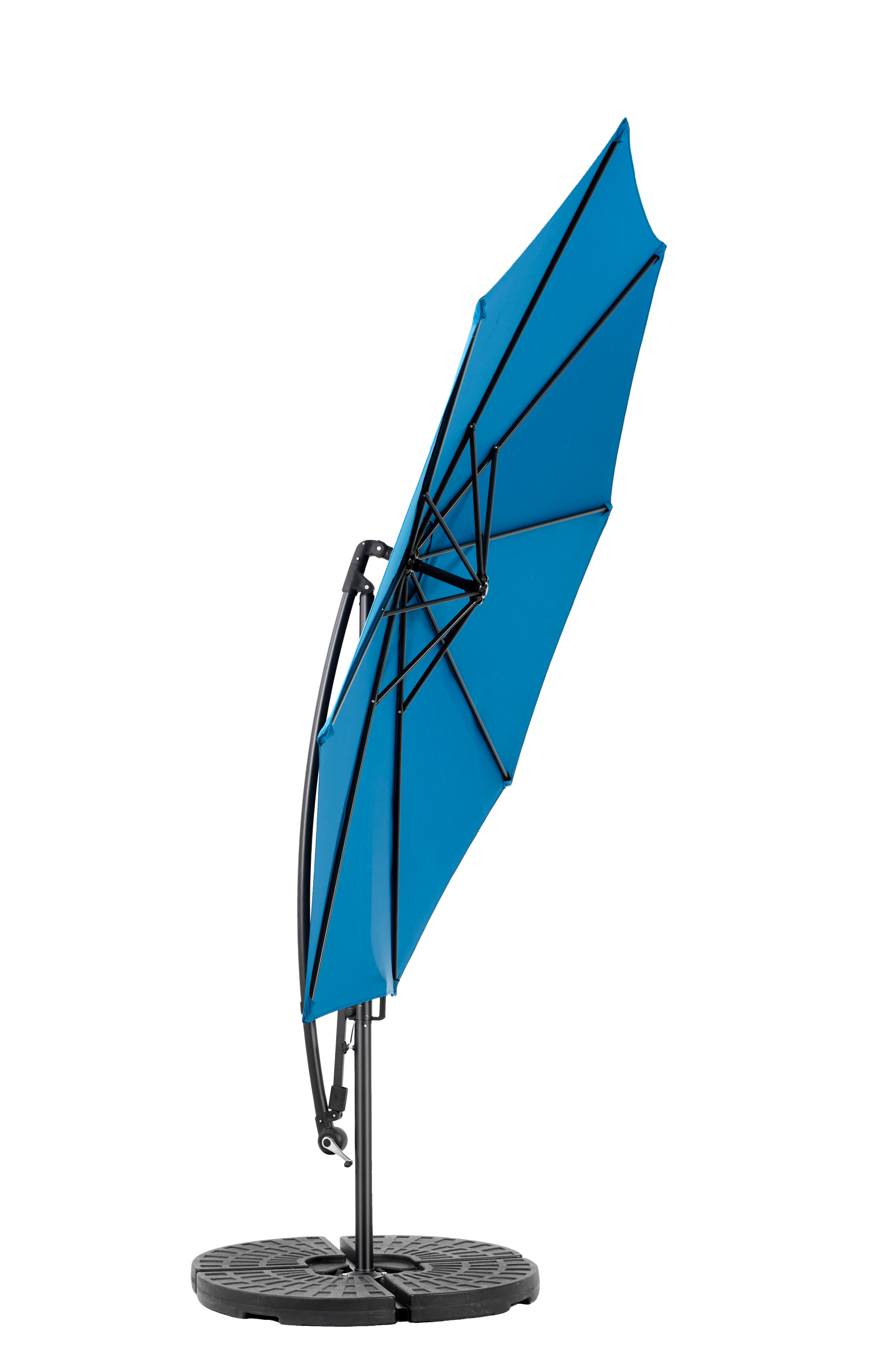 10ft Offset Patio Umbrella w/Tilt & Polyester Shade & 8 Ribs – No Base