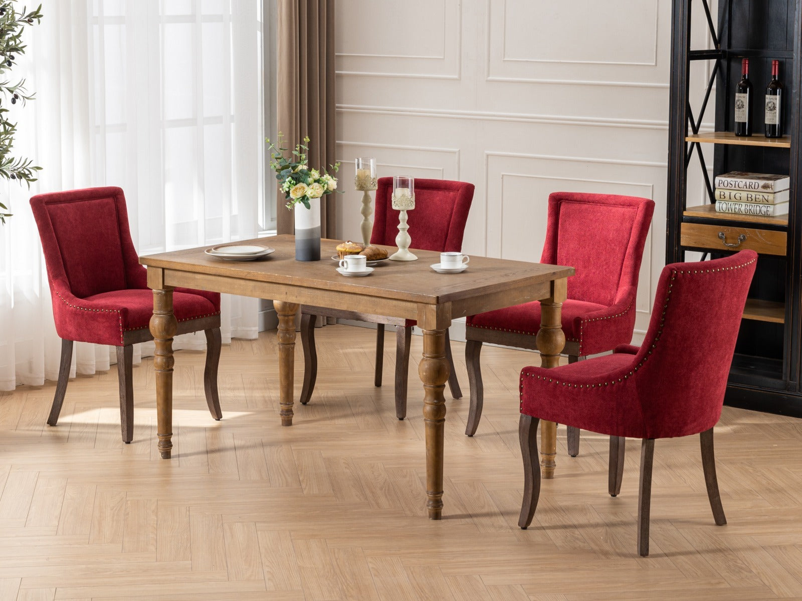 Ultra Side Thickened Fabric Dining Chair (Set of 2)