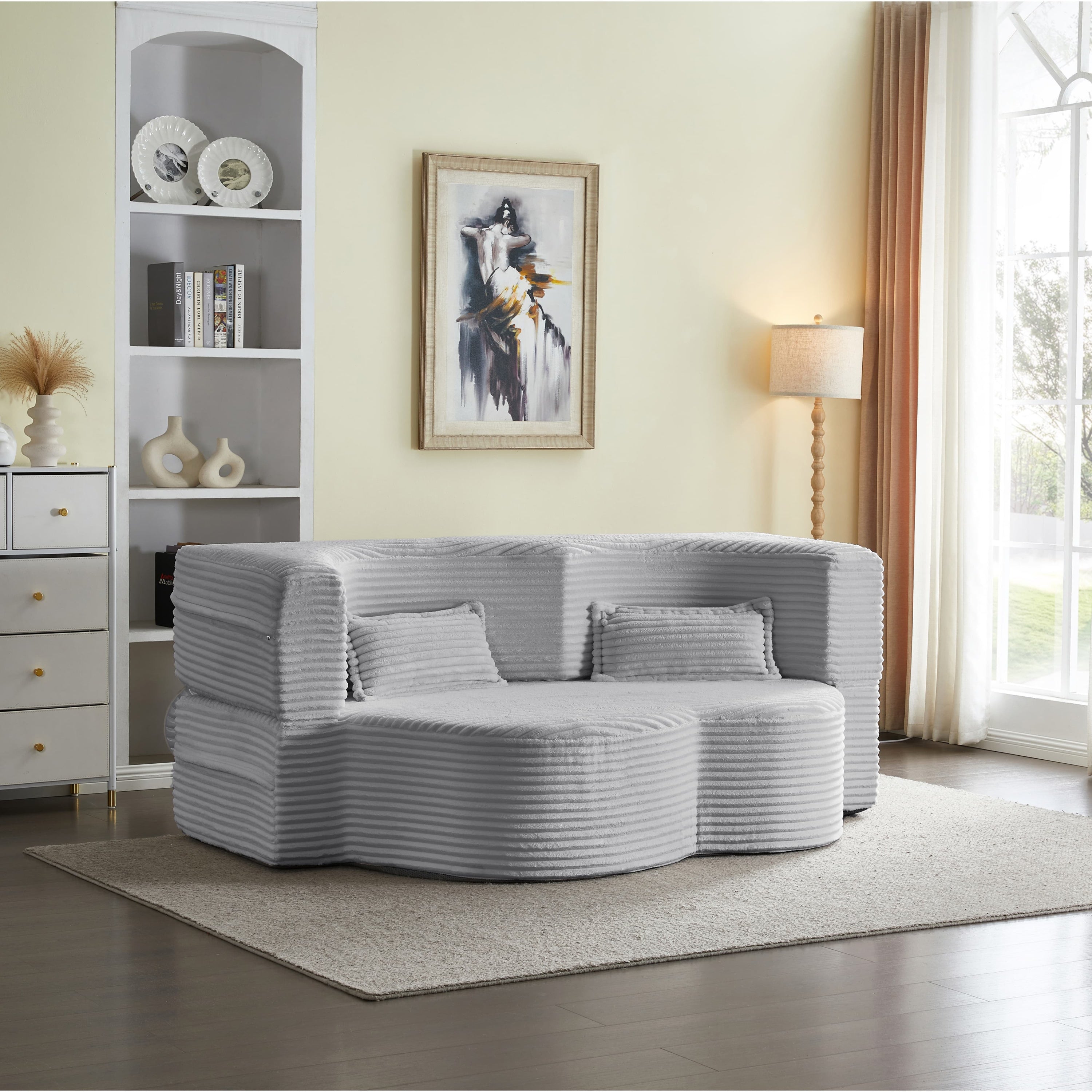 Full Size Convertible Floor Sleeper Sofa Bed