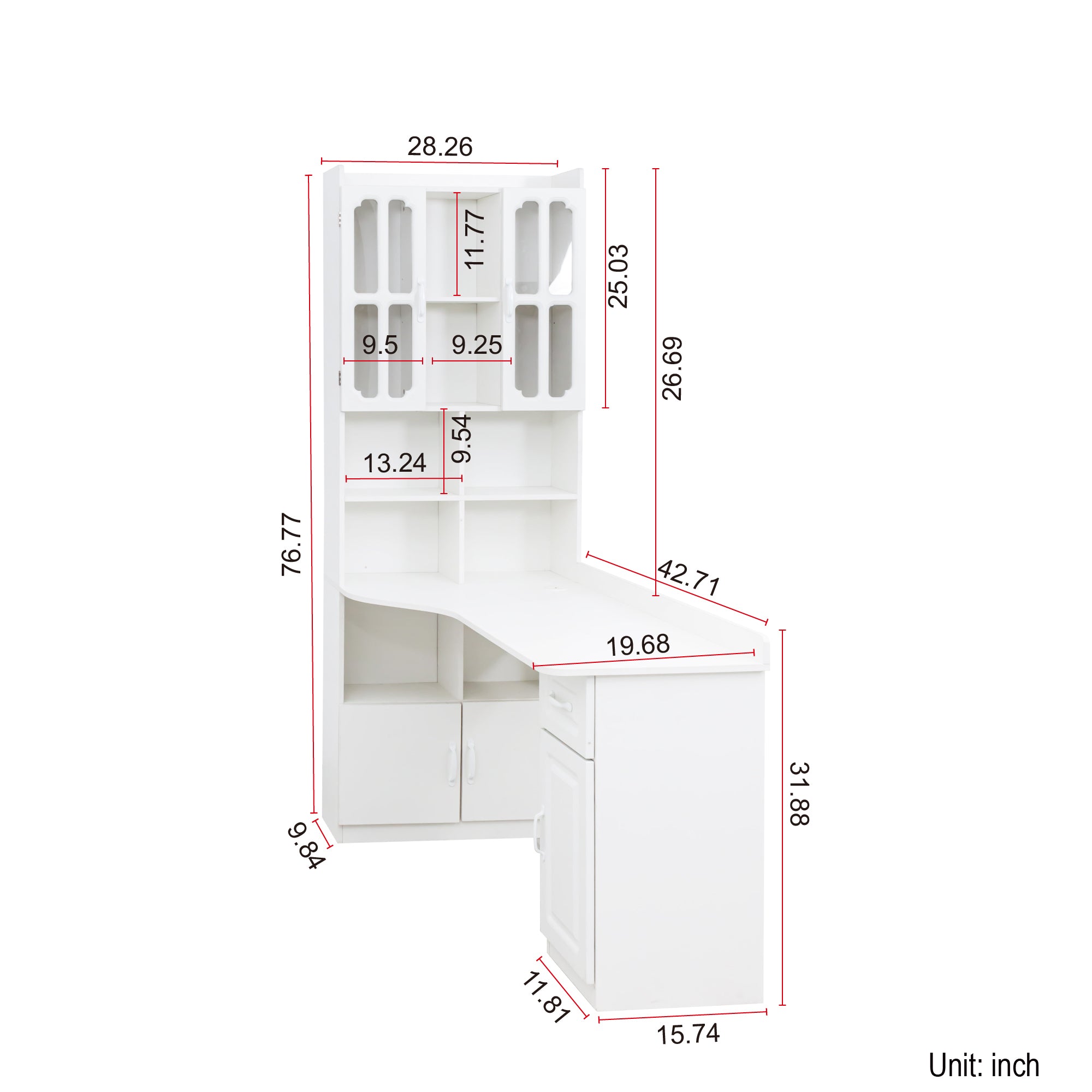 L-Shaped Design Corner Computer Desk for Home Office