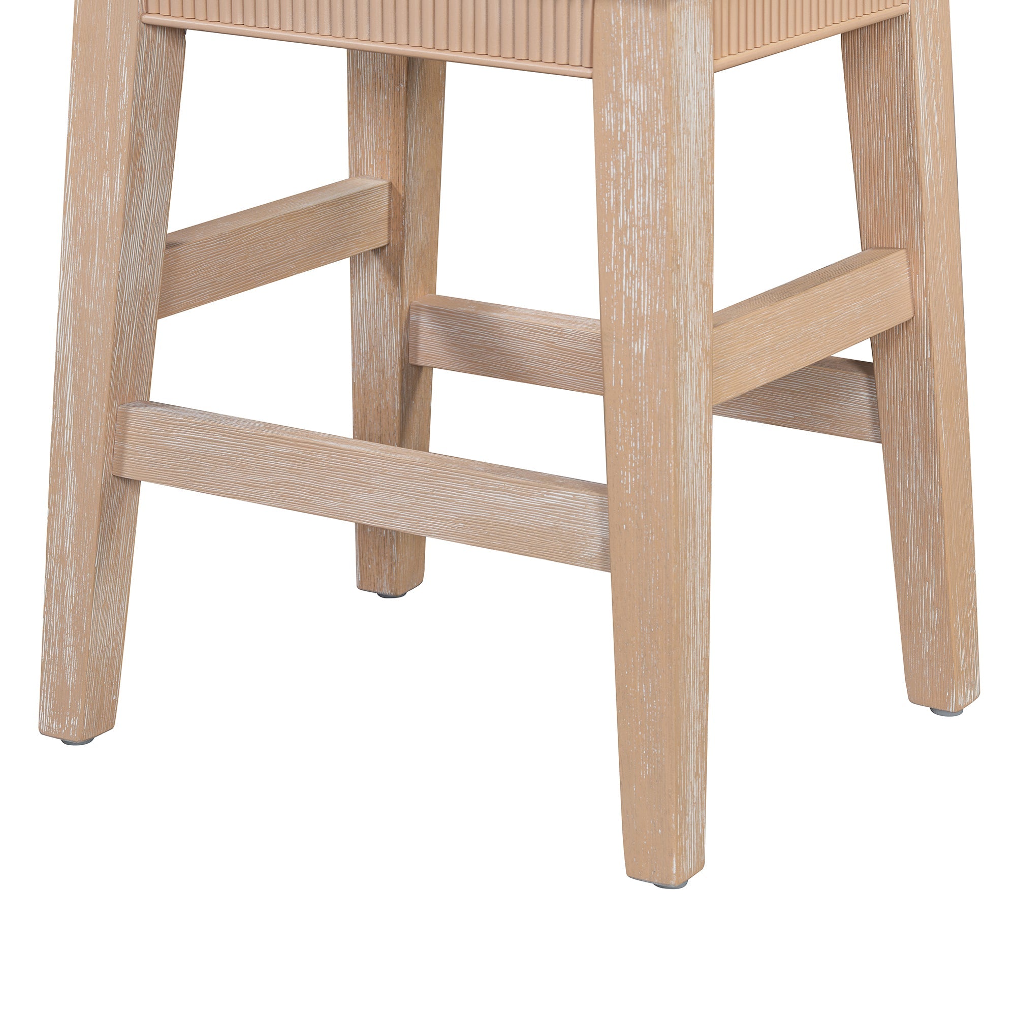 Retro Kitchen Table and Chairs Set with 3 Storage Drawers