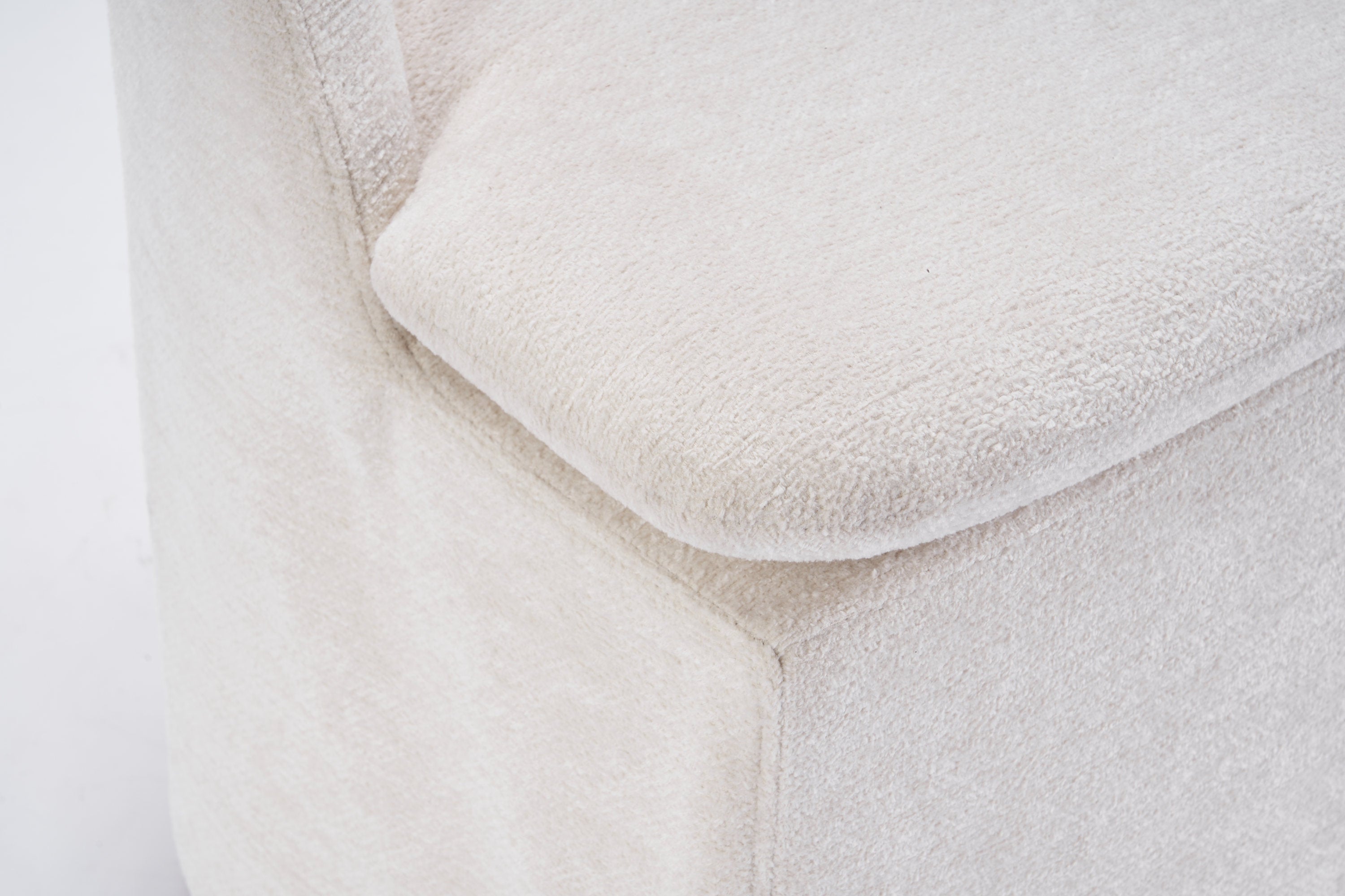 Chenille Fabric Dining Chairs with Universal Wheels