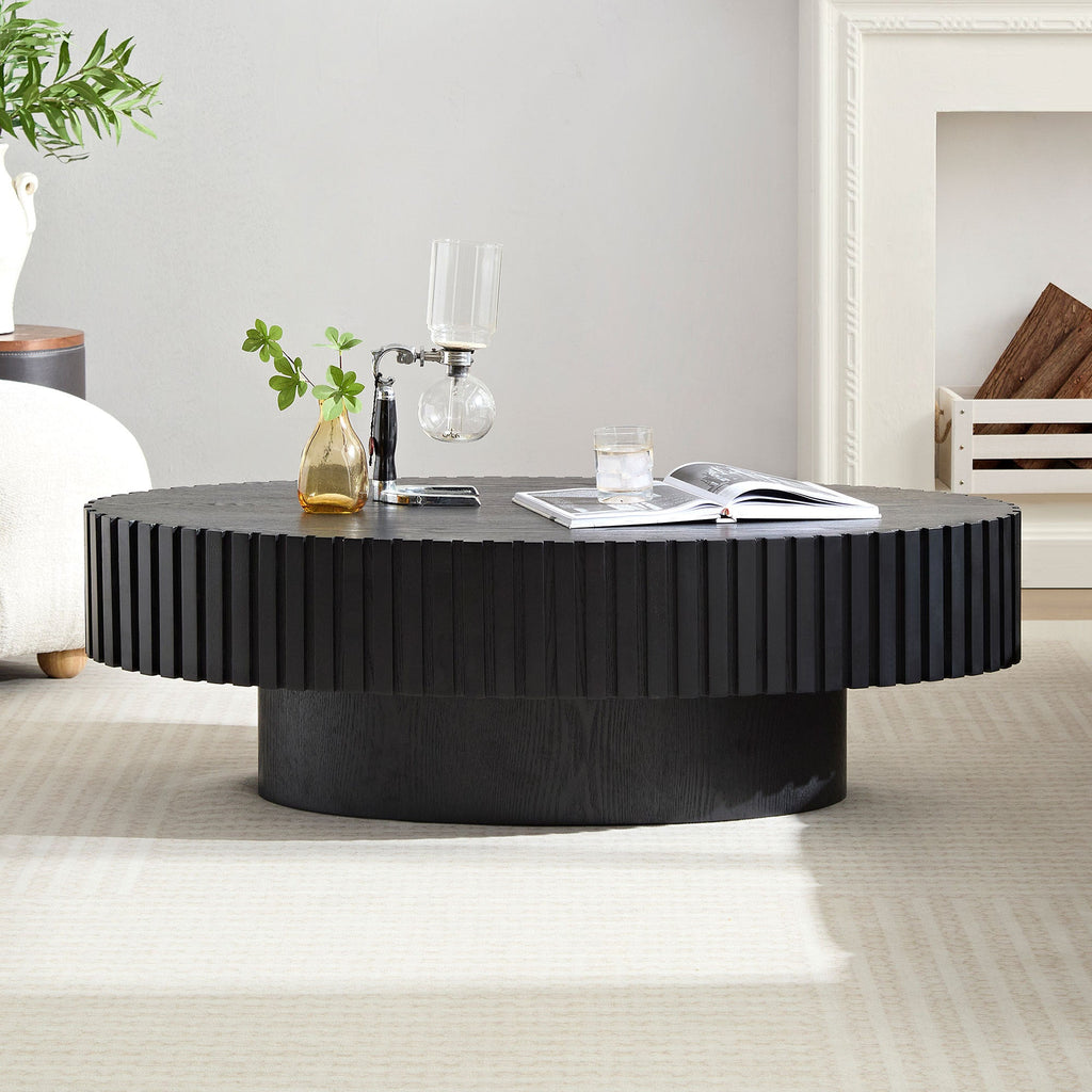 Modern MDF Handcraft Oval Coffee Table