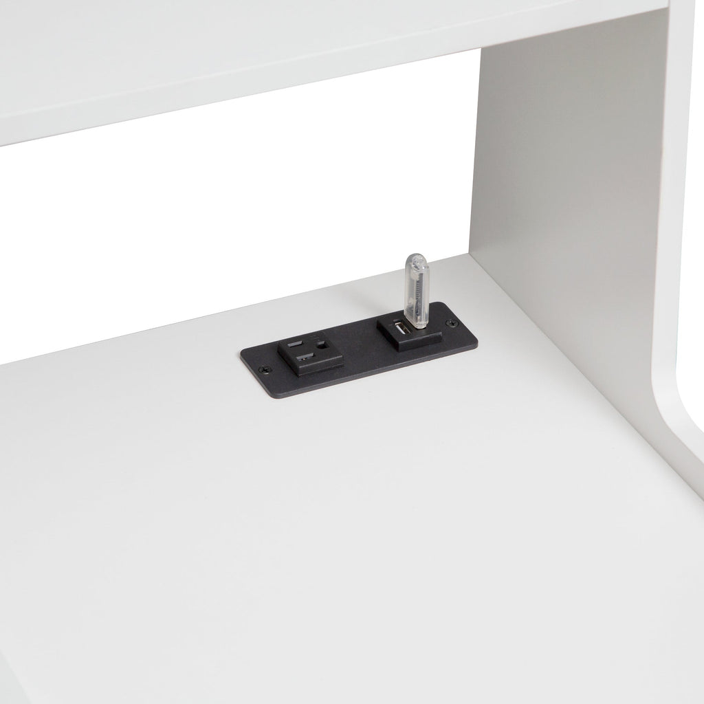 Modern Smart Nightstand with Charging Station