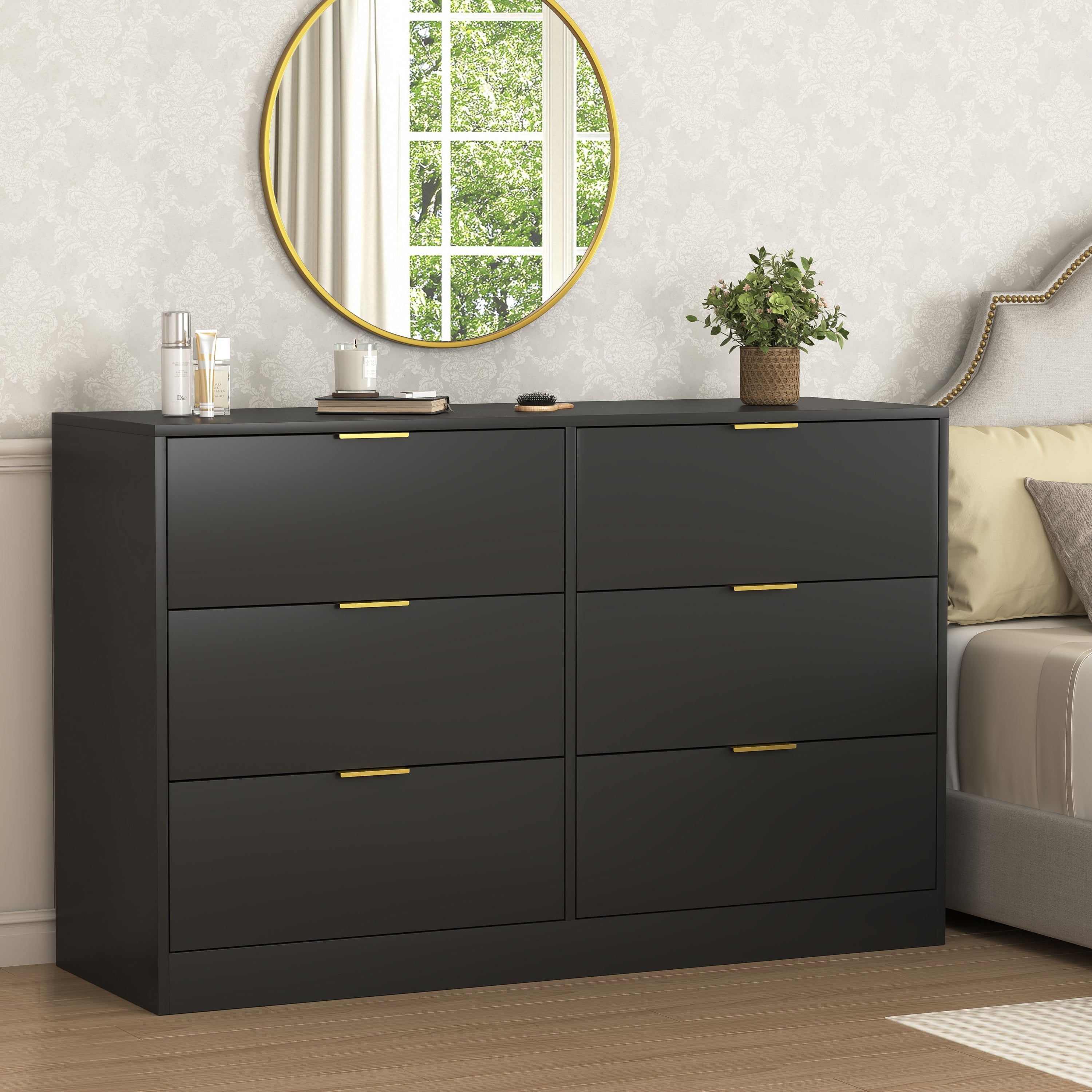 Modern 6-Drawer Dresser for Bedroom