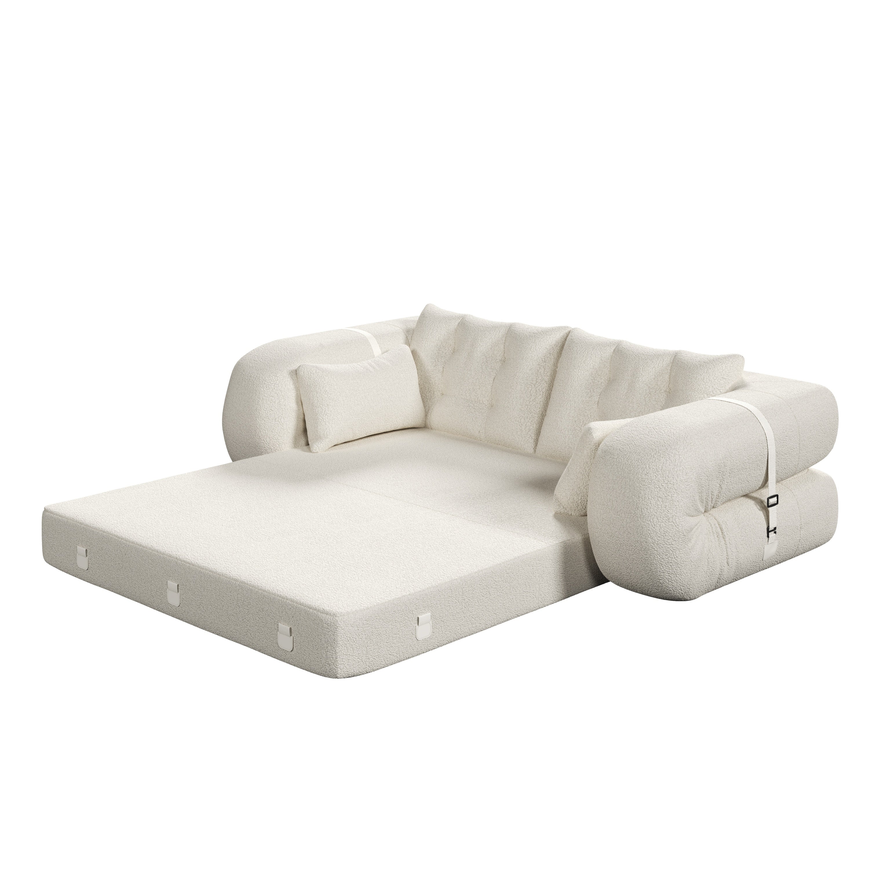 78.7 ' Multi-Functional Teddy Foldable Sofa Bed