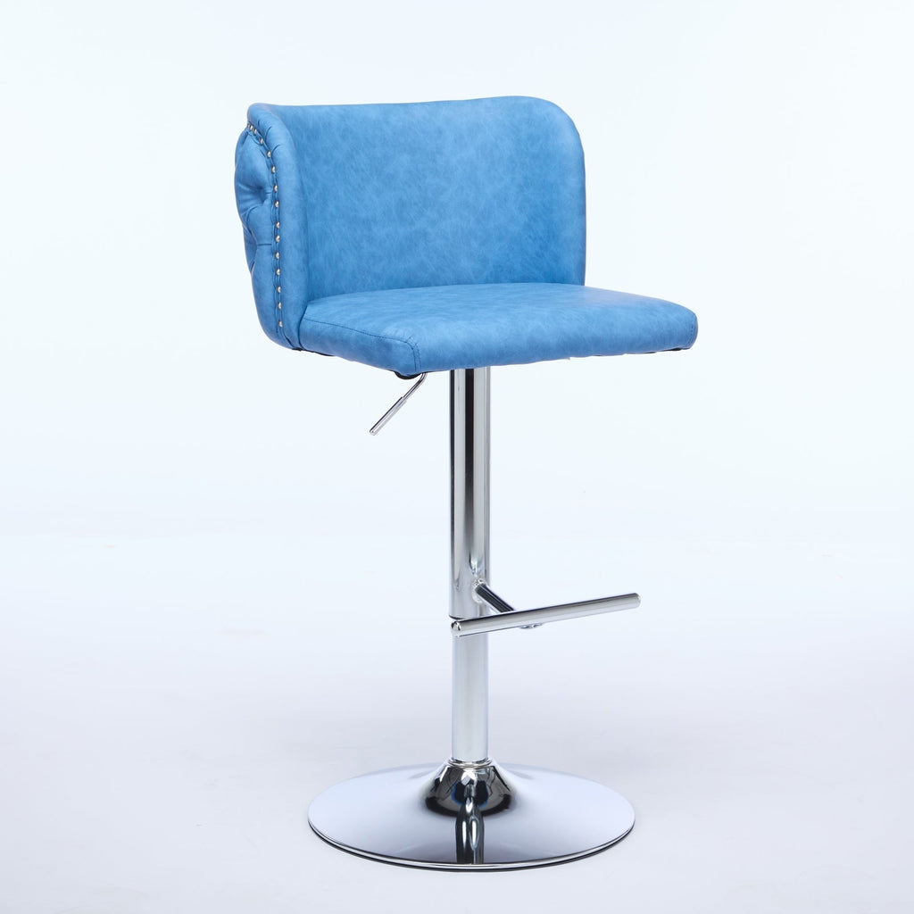 Modern PU Upholstered Bar Stools (Set of 2)