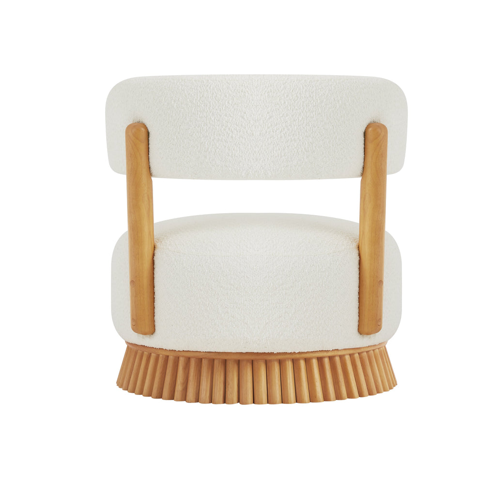 Modern Armless Chair with Wooden Base Featuring Thatched Roof Rod Design