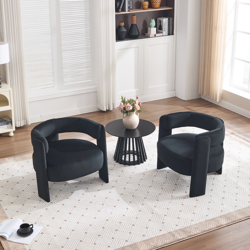 Mid-Century Velvet Comfy Single Sofa Accent Chair