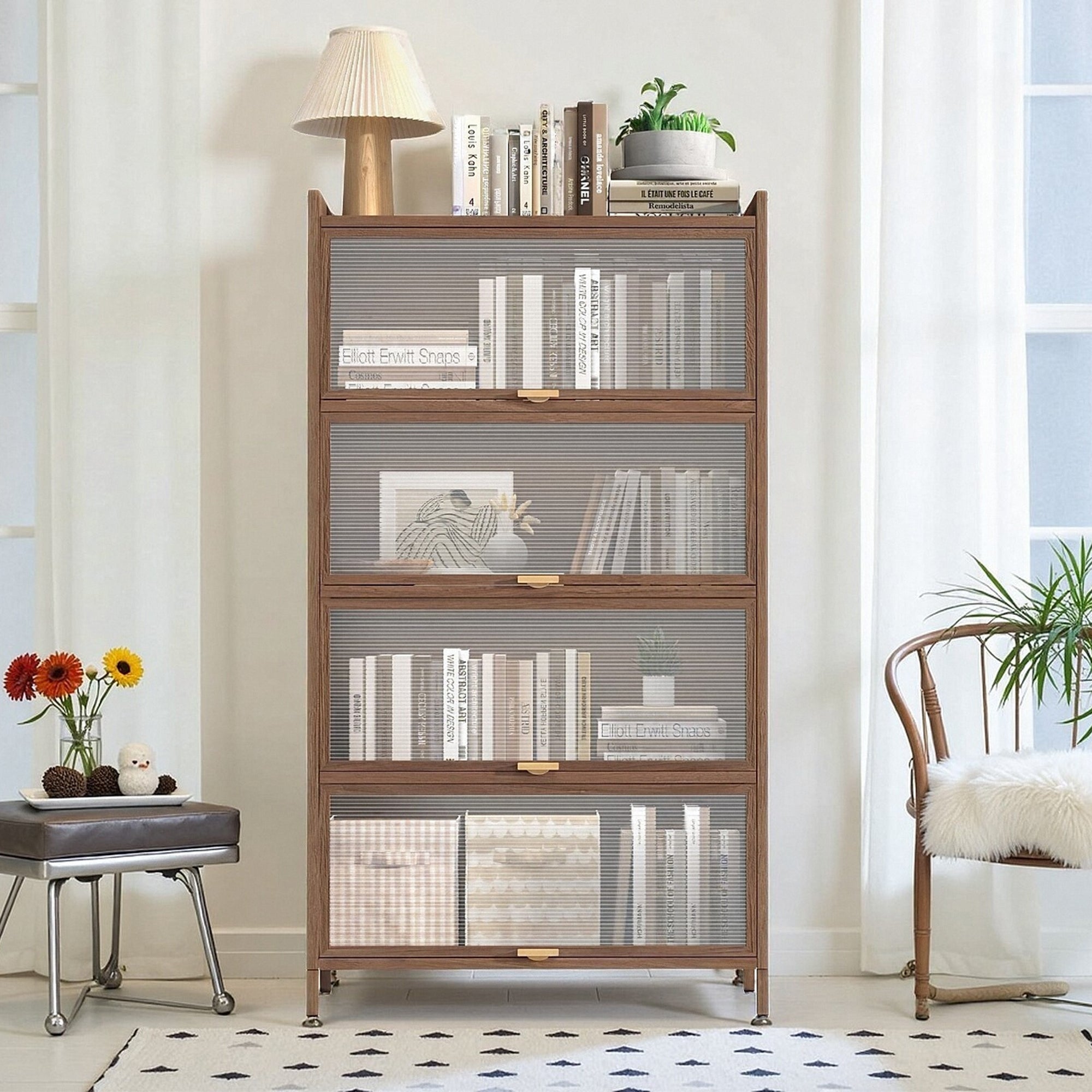 57'' Tall Metal 4 Flip Doors Cabine
