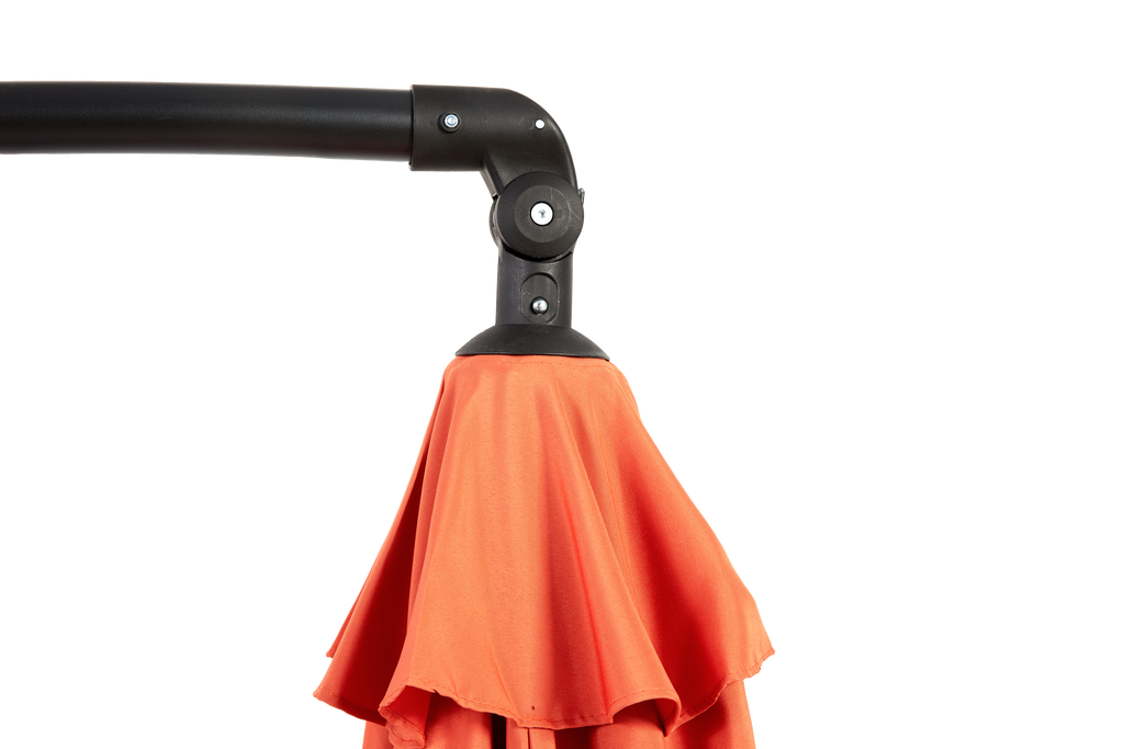 10ft Offset Patio Umbrella w/Tilt & Polyester Shade & 8 Ribs – No Base