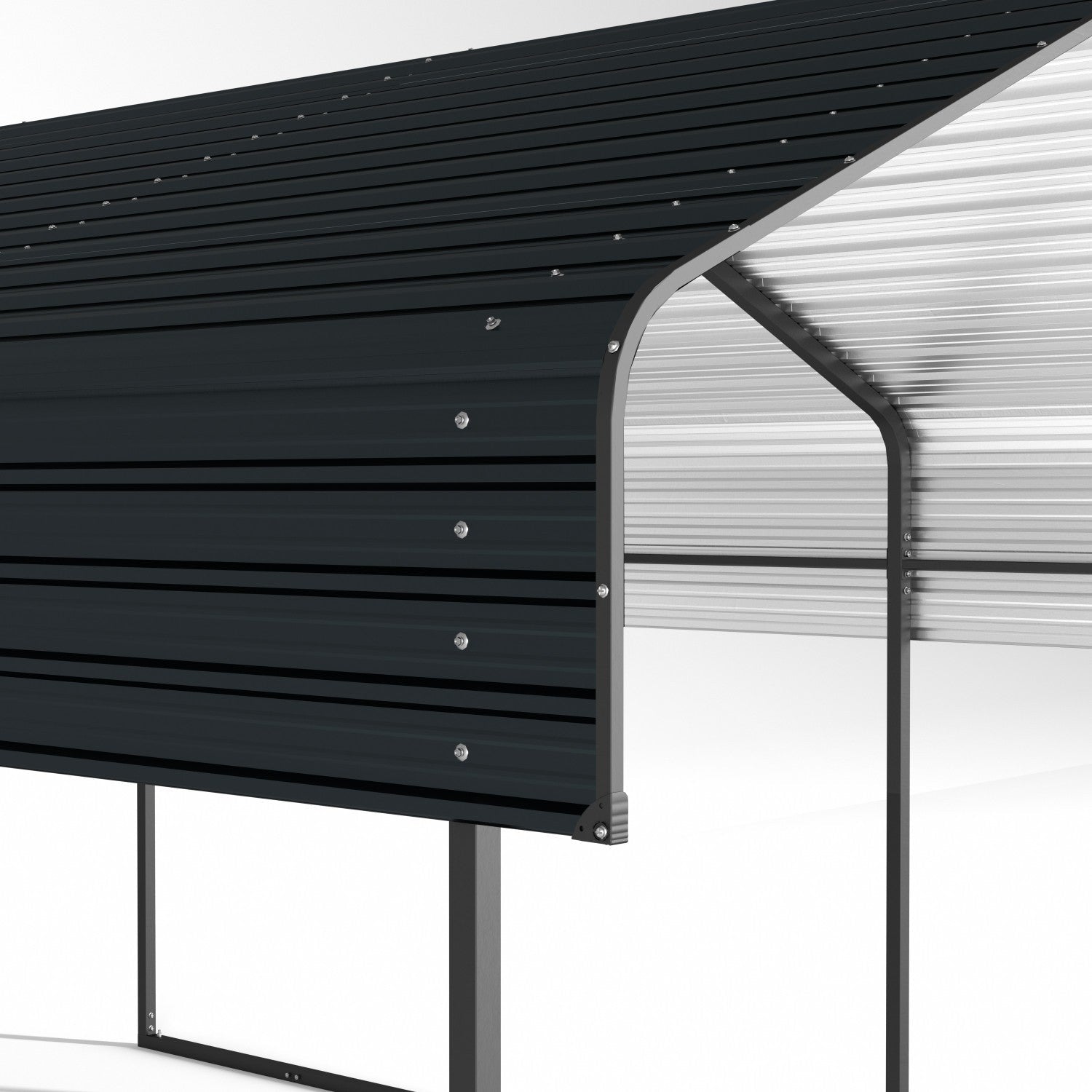 10x15 FT Metal Carport Heavy Duty Galvanized Steel Roof Outdoor Car Garage