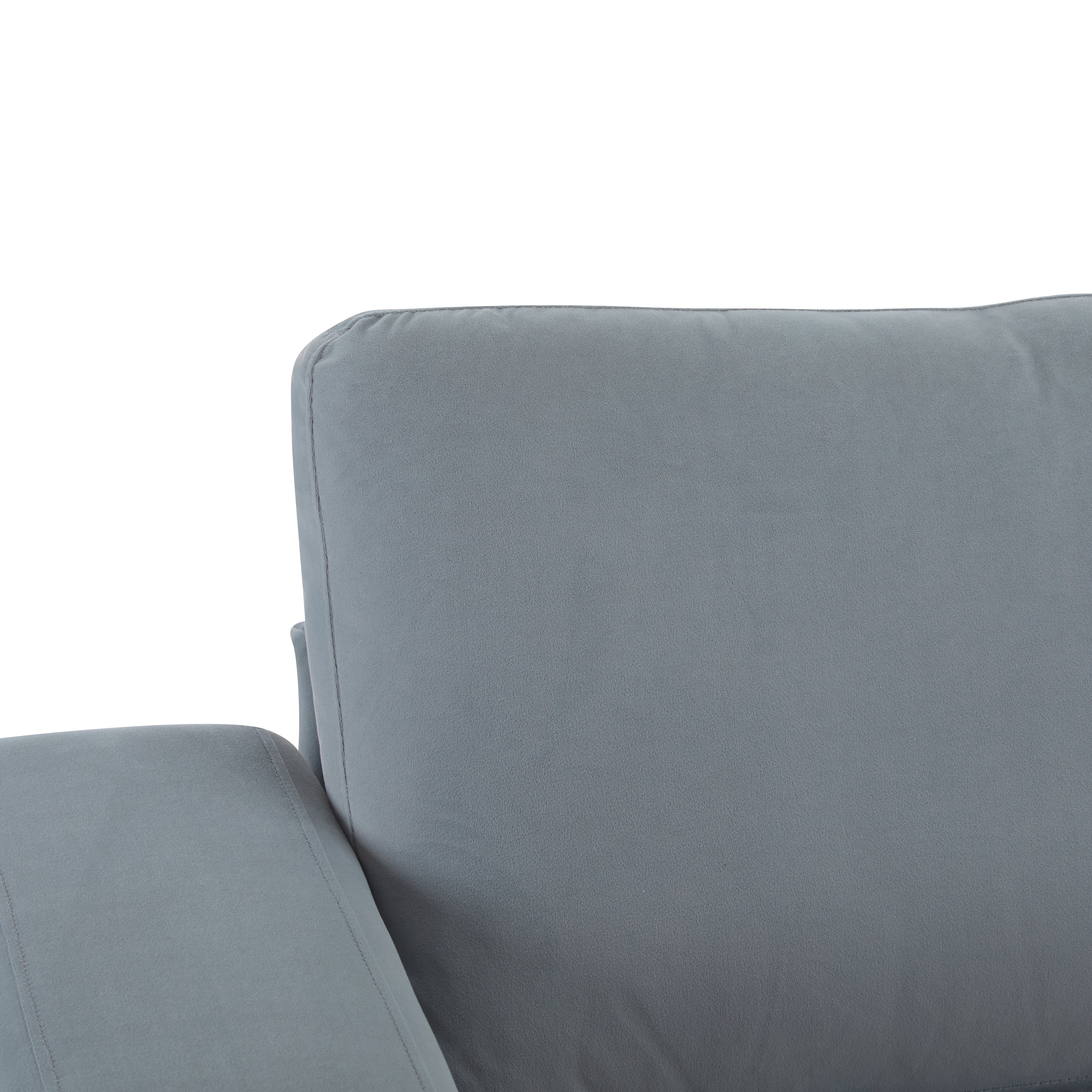 81'' Modern Square Arm Sofa with Soft Fabric Upholstery
