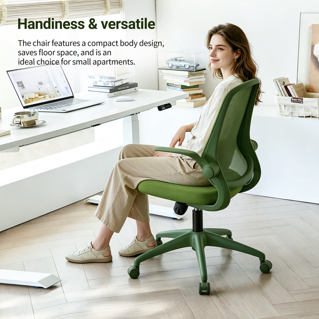 Colorful Ergonomic Office Chair with Flip-Up Armrests
