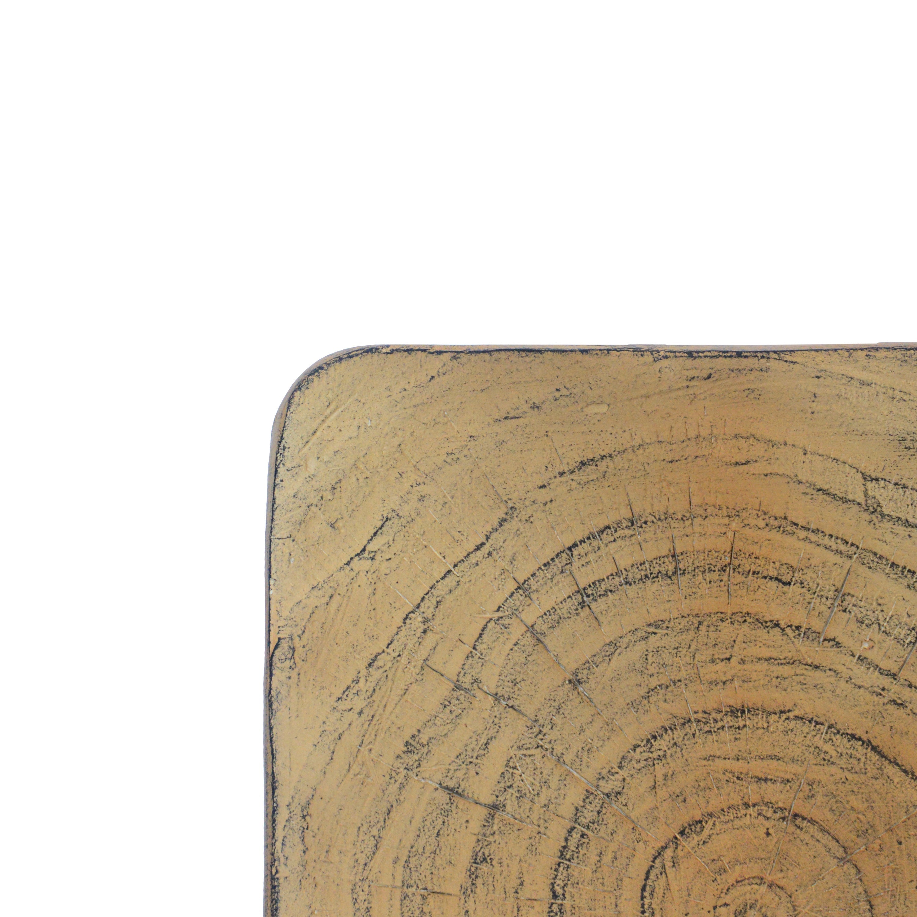 Twist Shape Side Table with Wood-like Texture