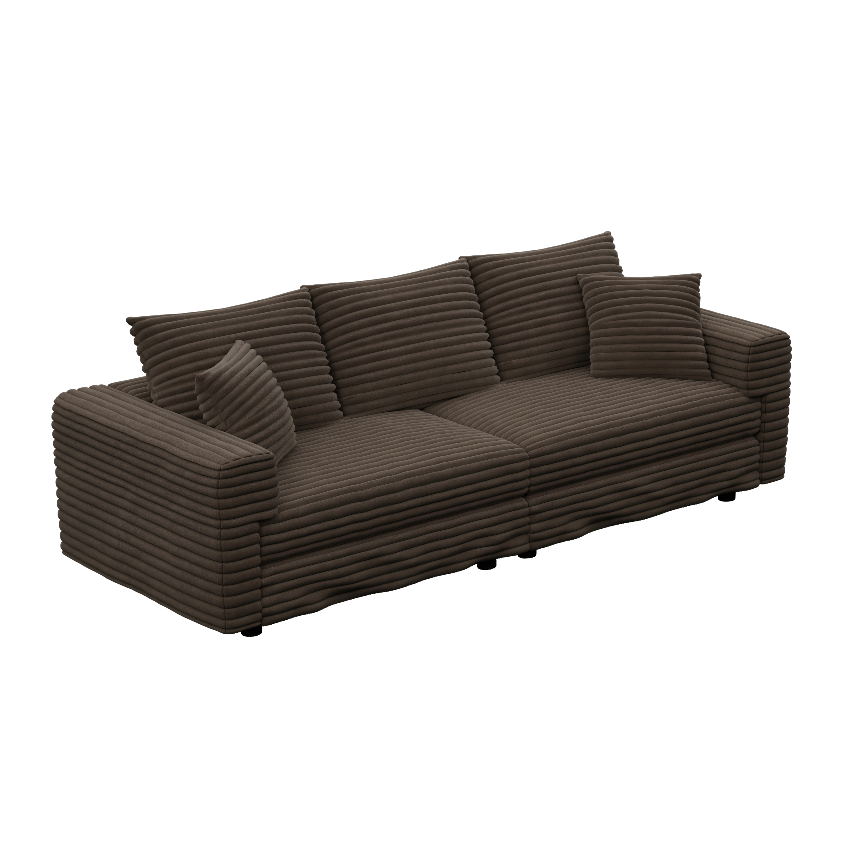 82.7' Modern Comfy Cloud Couch Sofa with Soft Pillows + Ottomans Option