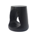 Hollow Side Table with Wood-like Texture