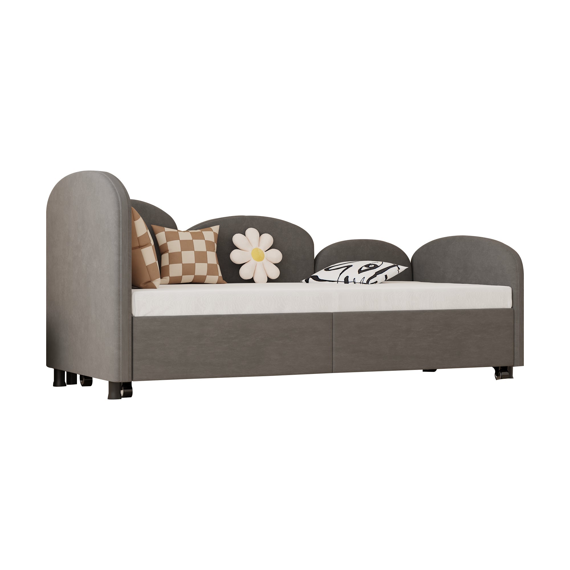 Modern Twin Size Velvet Upholstered Daybed