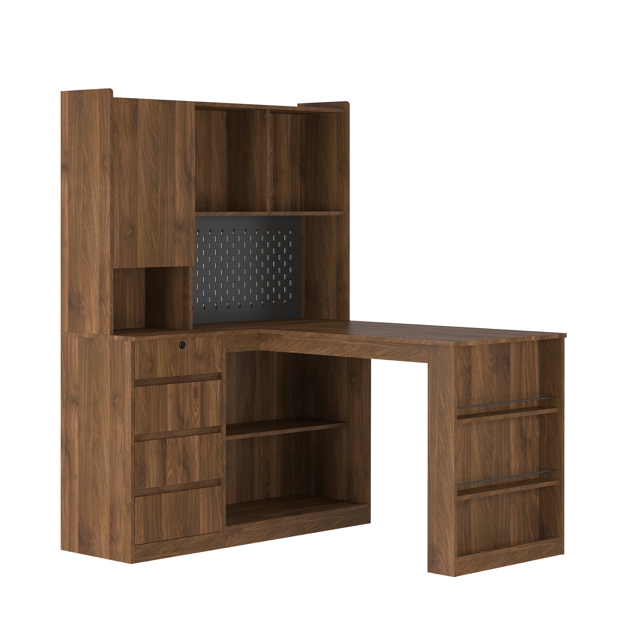 L Shaped Computer Desk with Drawers