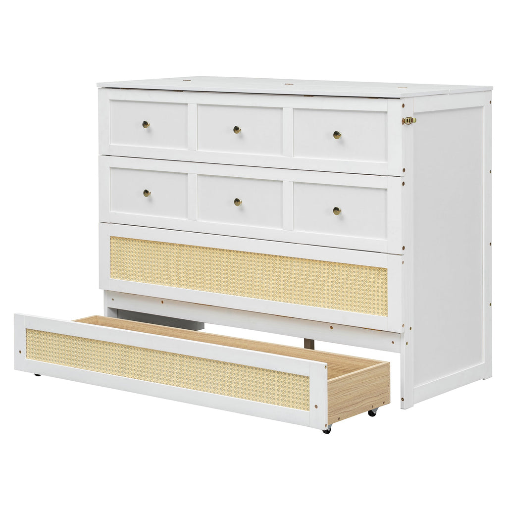 Full Size Murphy Bed with Large Drawers