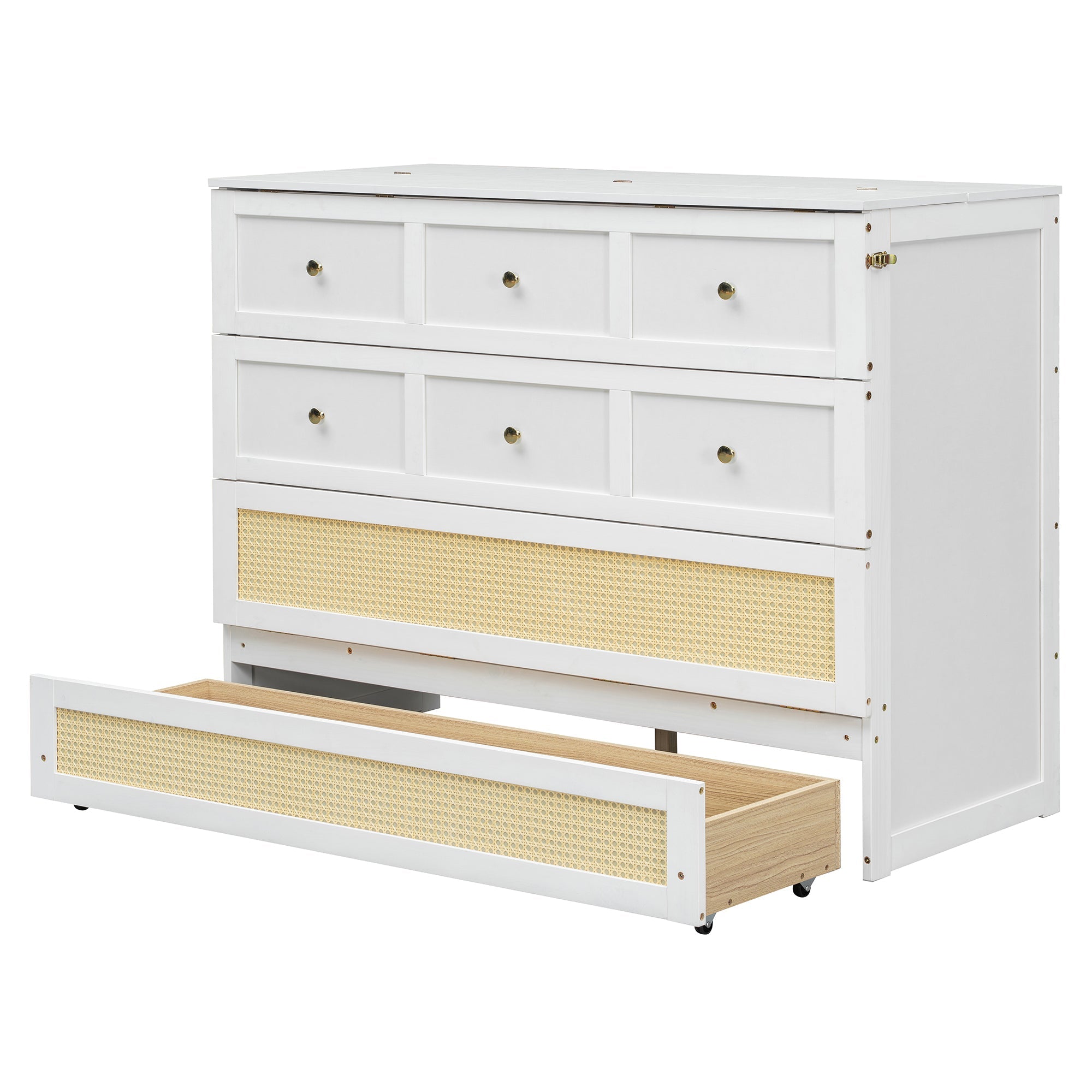 Full Size Murphy Bed with Large Drawers
