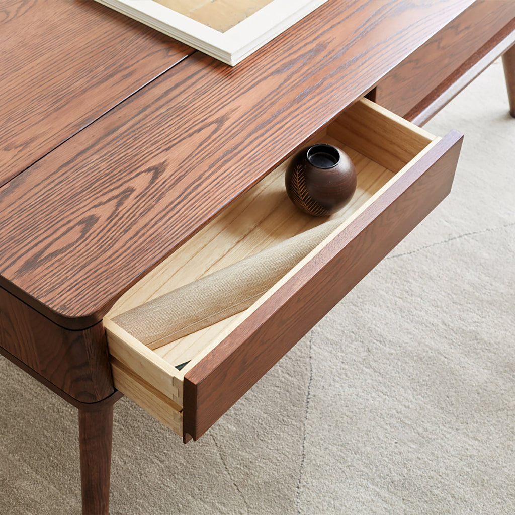 Elevating Desk Coffee Table with Storage Shelf