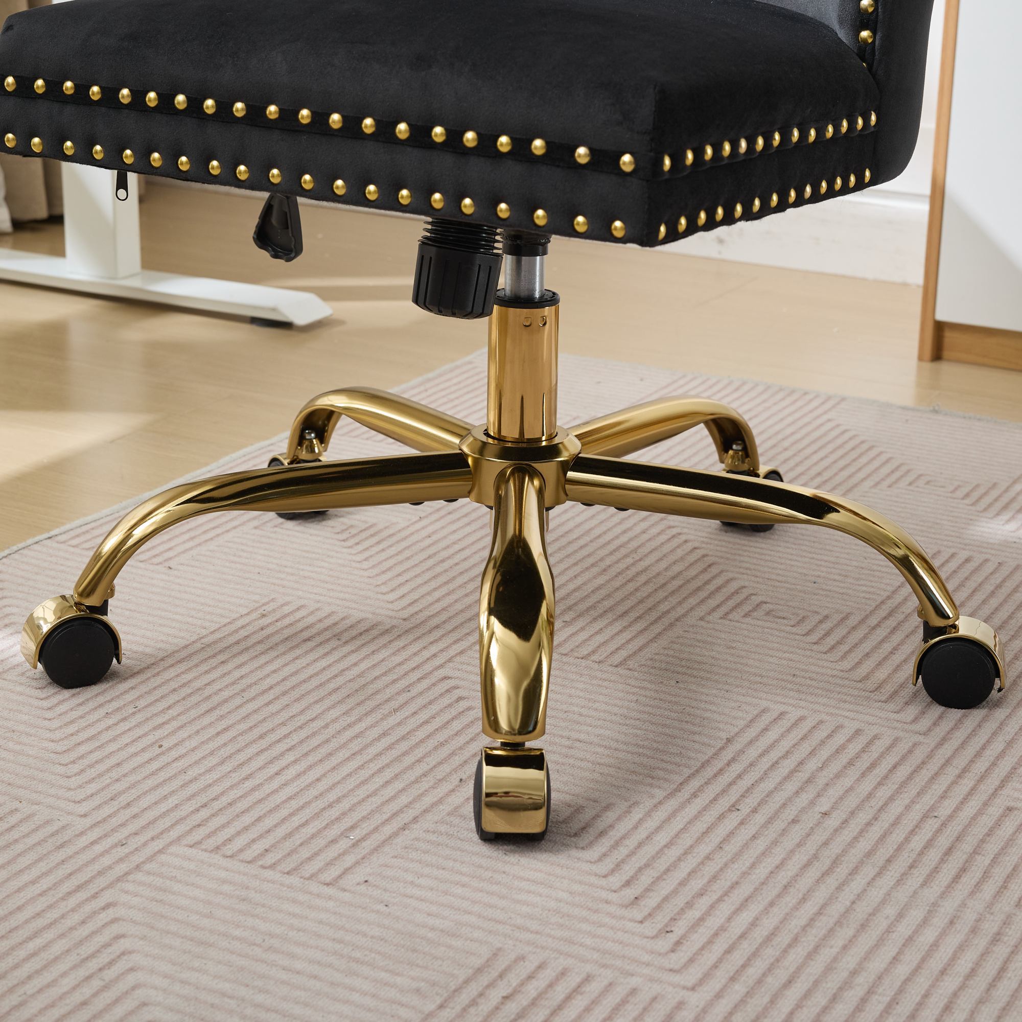 Modern Velvet Upholstered Tufted Button Home Office Chair
