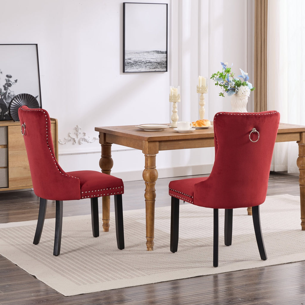 Classic Velvet Dining Chairs (Set of 2)