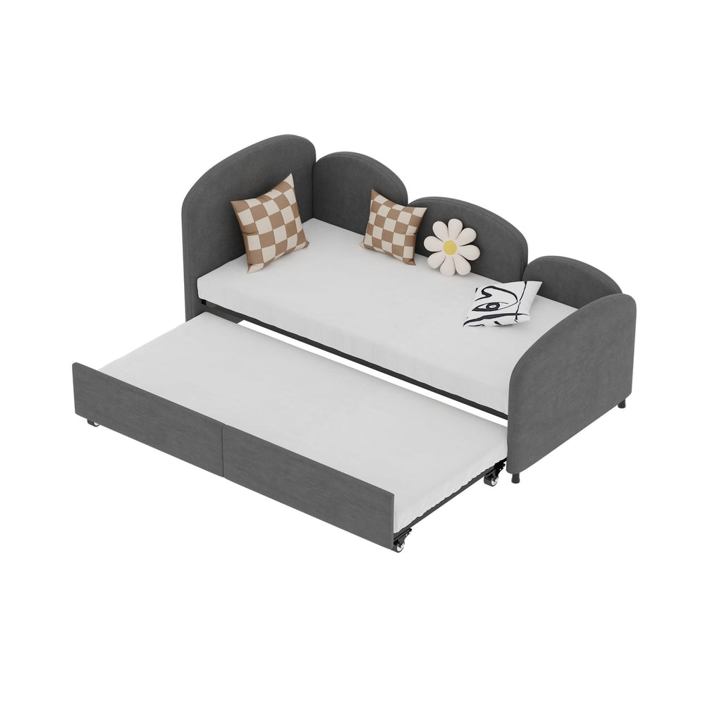 Modern Twin Size Velvet Upholstered Daybed