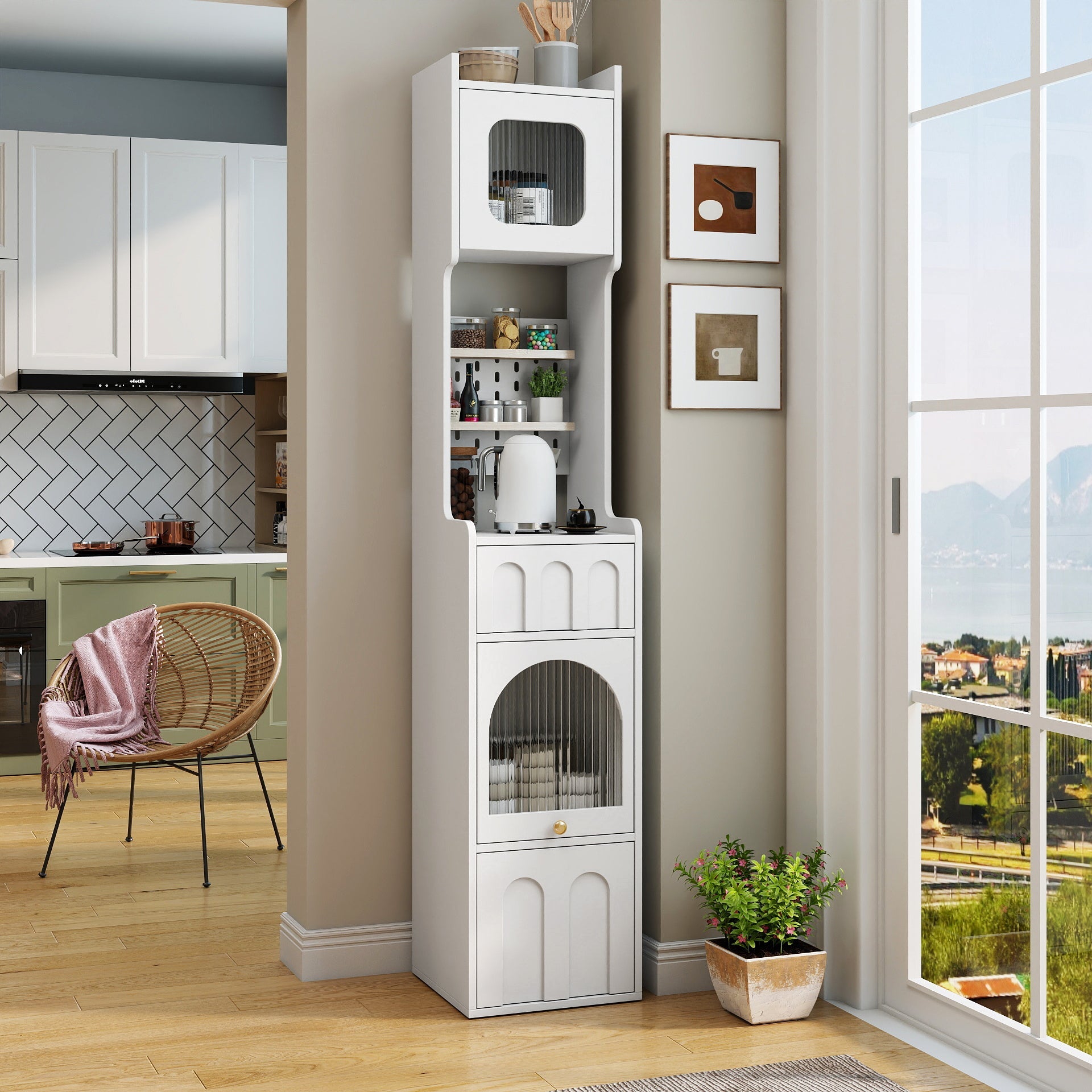 White Sideboard Storage Cabinet