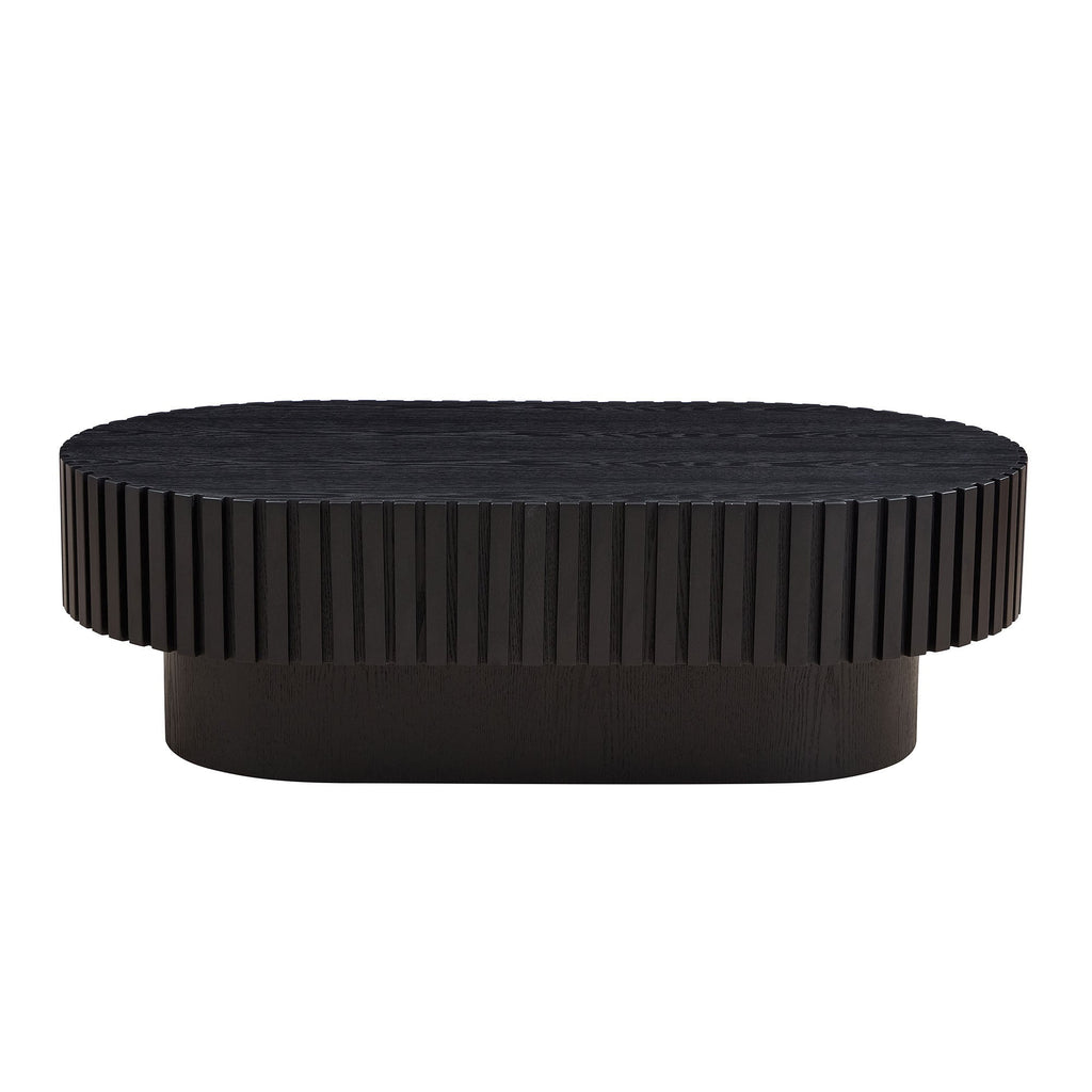 43.70 Inch Modern Handcraft Drum and Oval Coffee Table