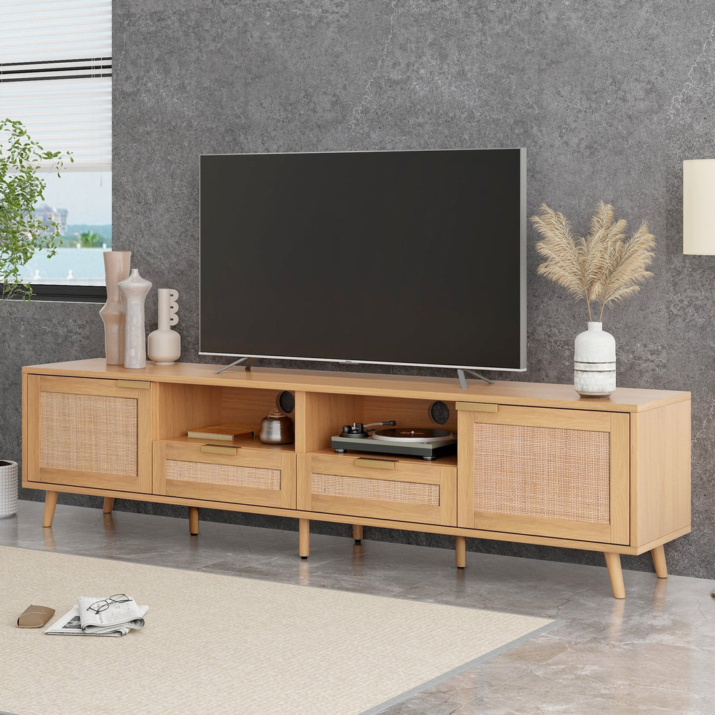 Modern Rattan TV Stand for TVs