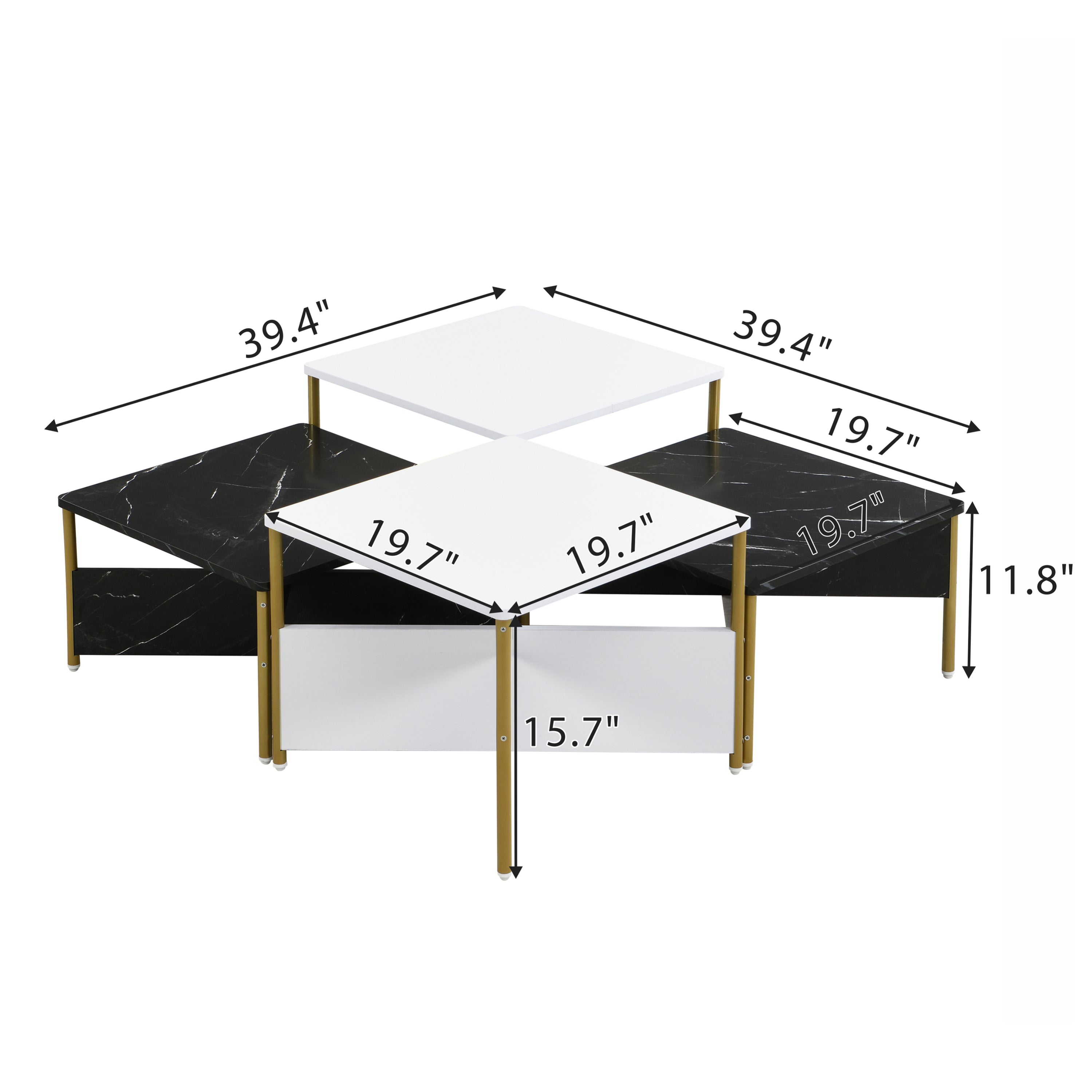 Modern Nesting Coffee Tables Set of 4