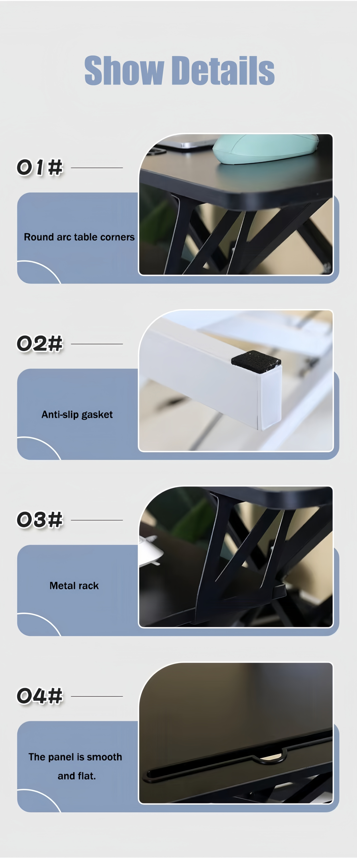 32 Inch Desk Converter Height Adjustable Sit to Stand Rise