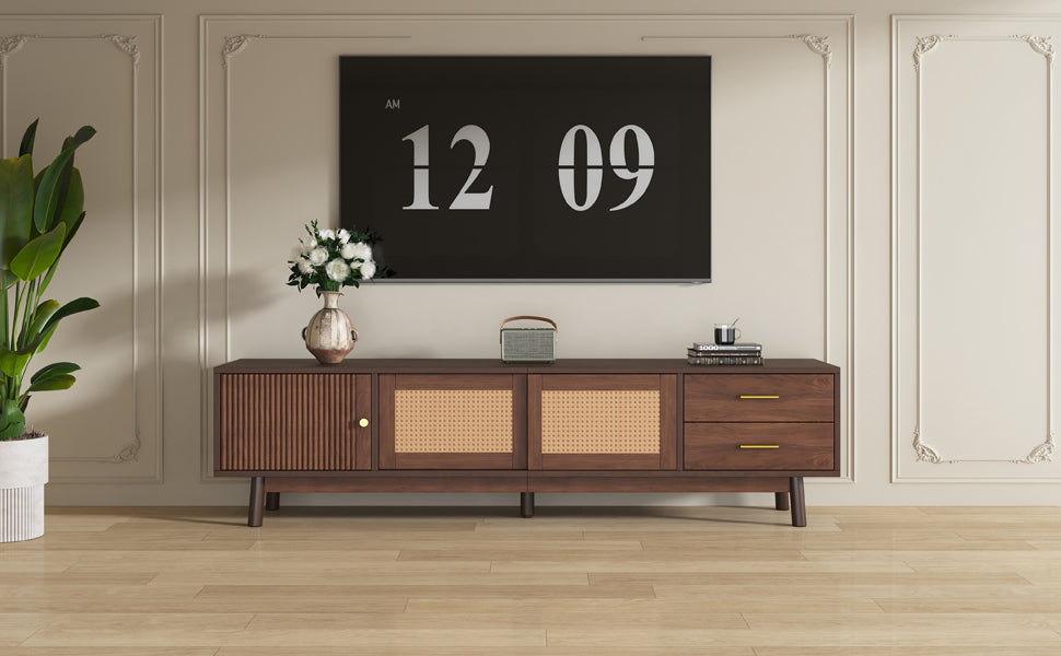 Mid Century Modern TV Stand for 80' TVs