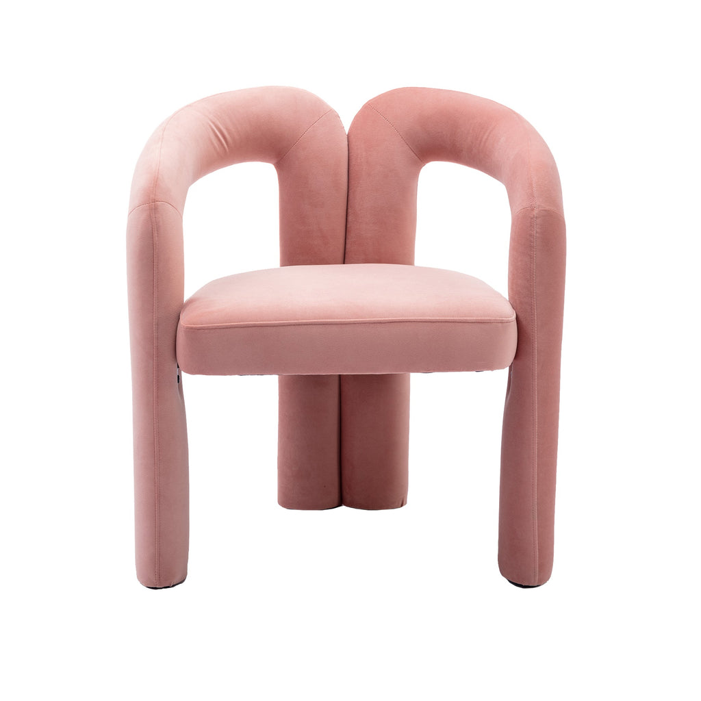 Contemporary Velvet Fabric Upholstered Accent Side Chairs (Set of 2)