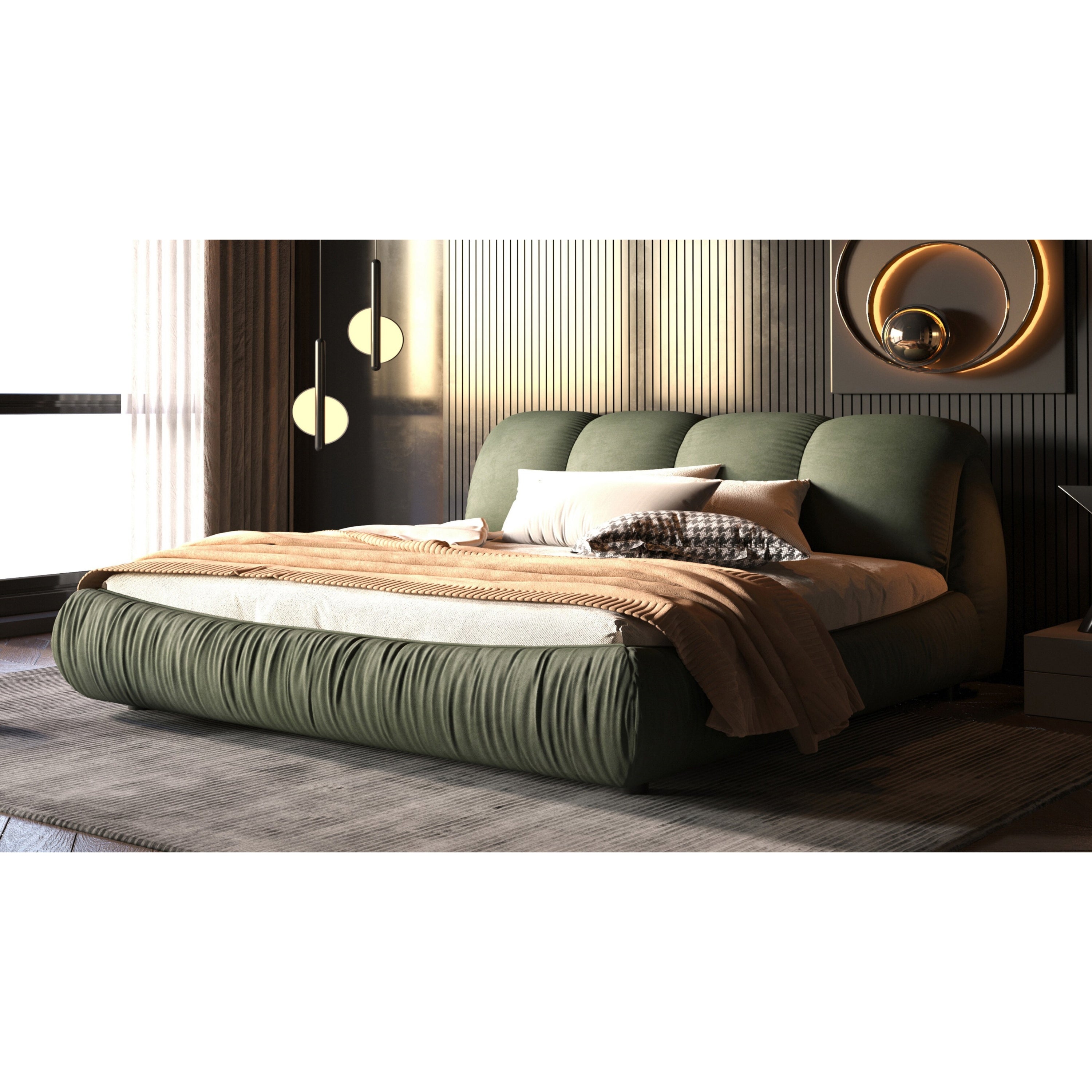 King/Queen Size Luxury Upholstered Platform Bed