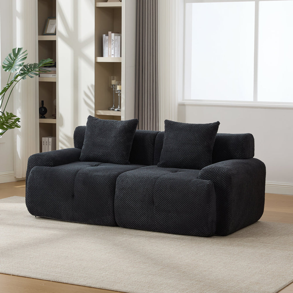 Oversized Boneless Convertible Cloud Couch with Movable Ottoman