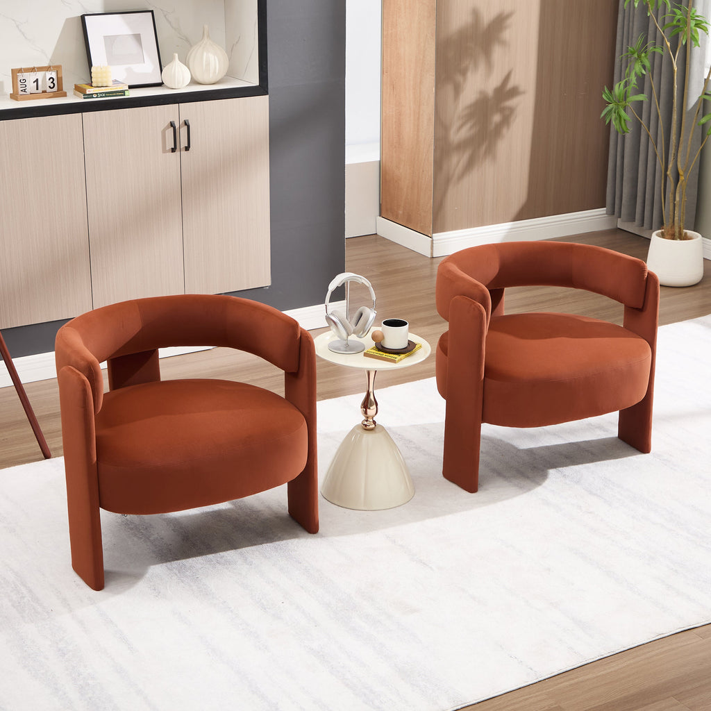 Mid-Century Velvet Comfy Single Sofa Accent Chair