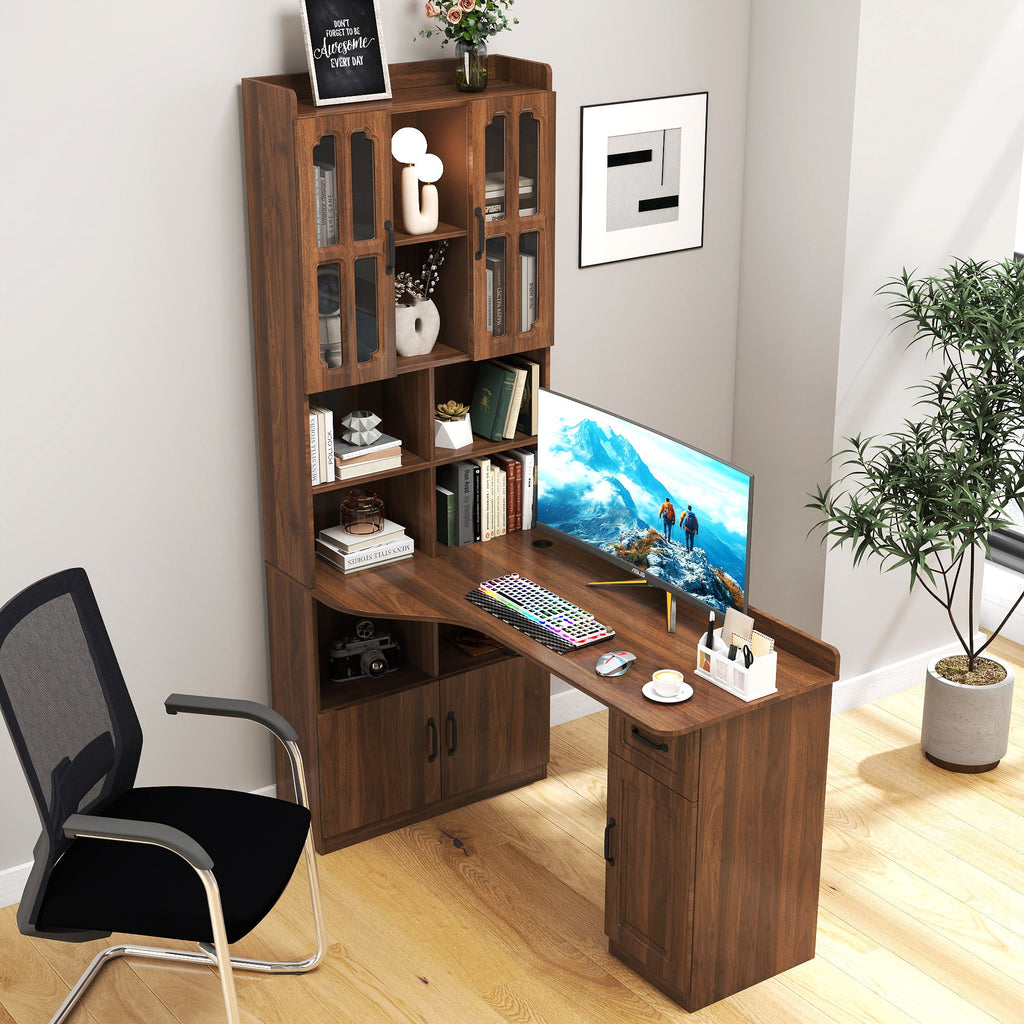 L-Shaped Design Corner Computer Desk for Home Office