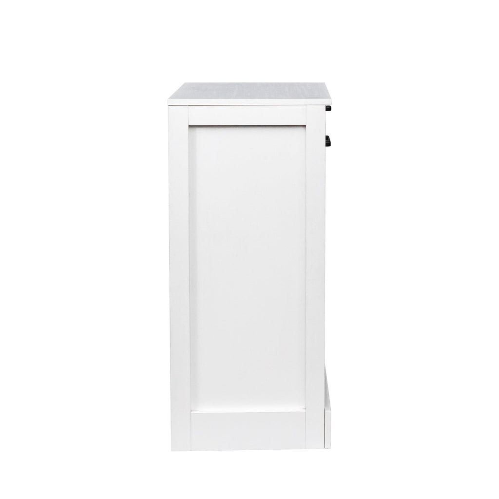 White Modular Wine Buffet Cabinet