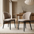 Firmoz Modern Armless Dining Chairs with Solid Wood Frame & Chenille Upholstery