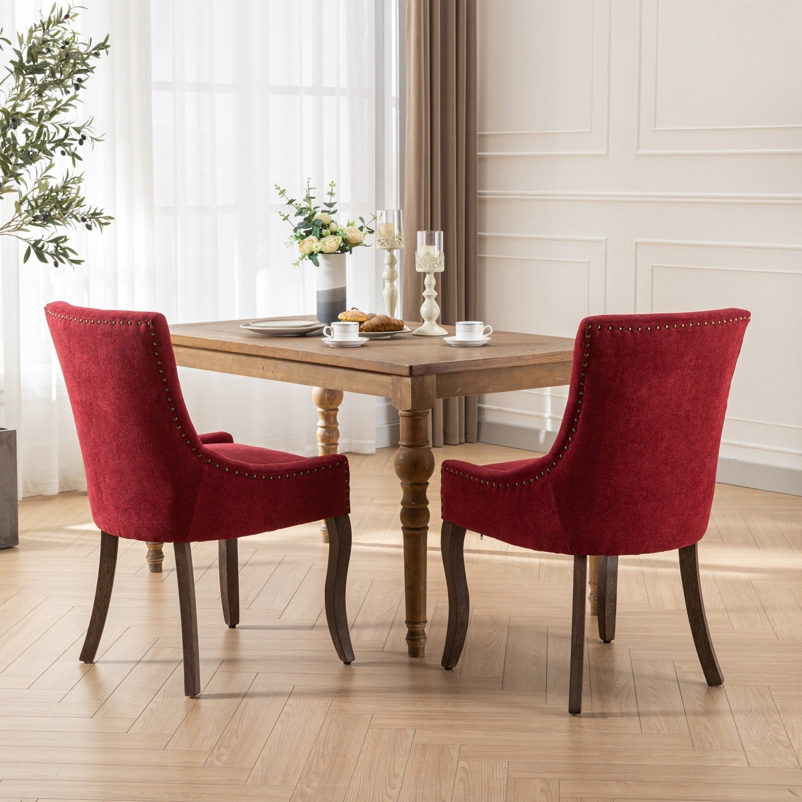 Ultra Side Thickened Fabric Dining Chair (Set of 2)