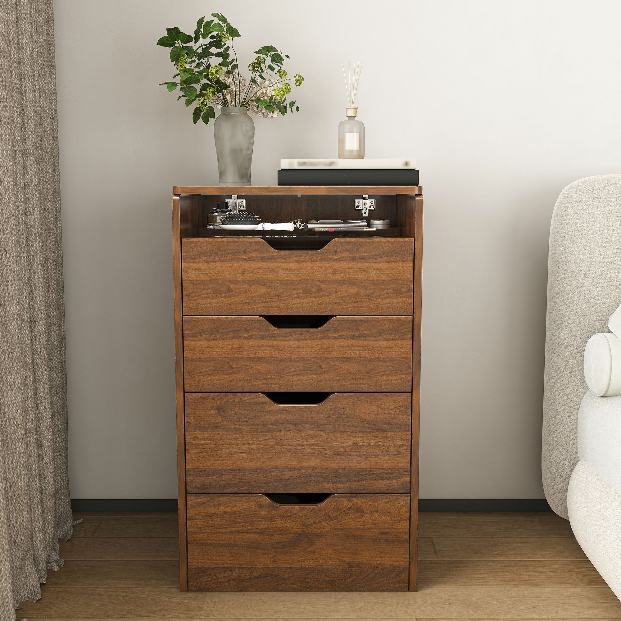 18.9'L 3-in-1 Vanity Desk with Lighted Mirror & Stool